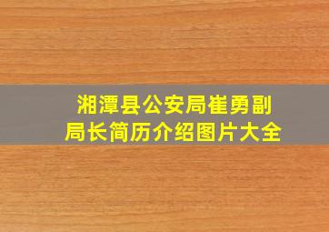 湘潭县公安局崔勇副局长简历介绍图片大全