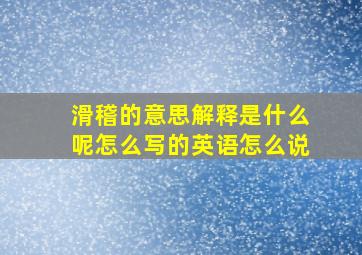 滑稽的意思解释是什么呢怎么写的英语怎么说