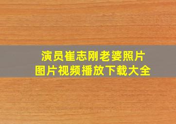 演员崔志刚老婆照片图片视频播放下载大全