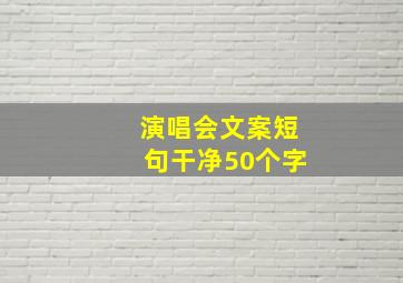 演唱会文案短句干净50个字