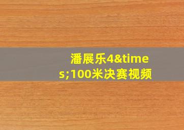 潘展乐4×100米决赛视频