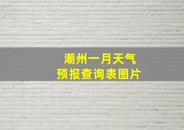 潮州一月天气预报查询表图片