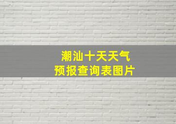 潮汕十天天气预报查询表图片