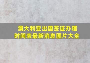 澳大利亚出国签证办理时间表最新消息图片大全