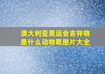 澳大利亚奥运会吉祥物是什么动物呢图片大全