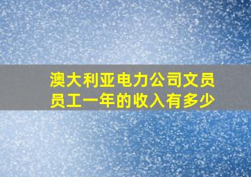 澳大利亚电力公司文员员工一年的收入有多少