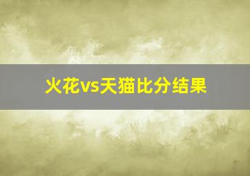 火花vs天猫比分结果