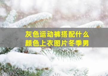 灰色运动裤搭配什么颜色上衣图片冬季男