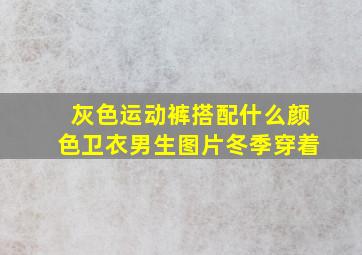 灰色运动裤搭配什么颜色卫衣男生图片冬季穿着