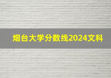 烟台大学分数线2024文科