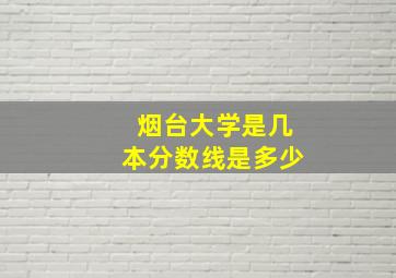 烟台大学是几本分数线是多少