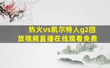 热火vs凯尔特人g2回放视频直播在线观看免费