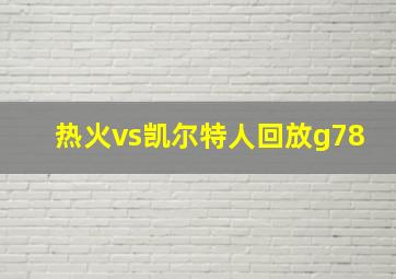 热火vs凯尔特人回放g78