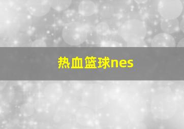 热血篮球nes