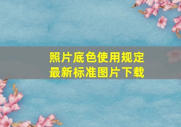 照片底色使用规定最新标准图片下载