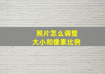 照片怎么调整大小和像素比例