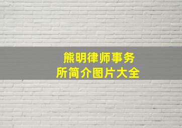 熊明律师事务所简介图片大全