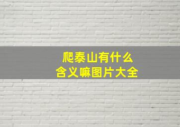 爬泰山有什么含义嘛图片大全