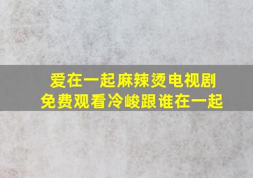 爱在一起麻辣烫电视剧免费观看冷峻跟谁在一起