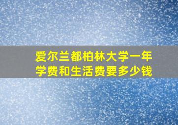 爱尔兰都柏林大学一年学费和生活费要多少钱