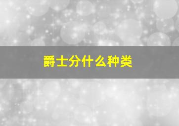 爵士分什么种类