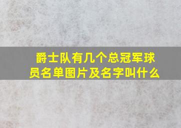 爵士队有几个总冠军球员名单图片及名字叫什么