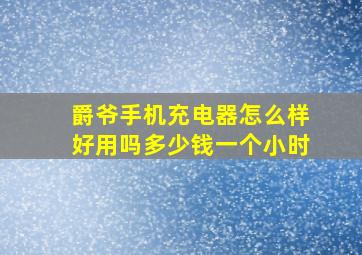 爵爷手机充电器怎么样好用吗多少钱一个小时