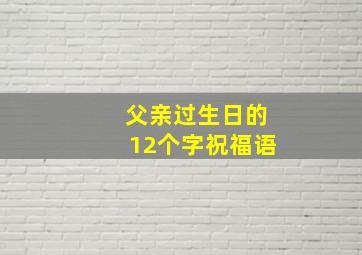 父亲过生日的12个字祝福语