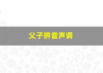 父子拼音声调