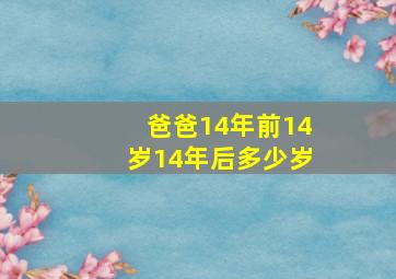 爸爸14年前14岁14年后多少岁