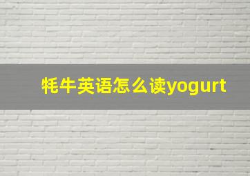 牦牛英语怎么读yogurt