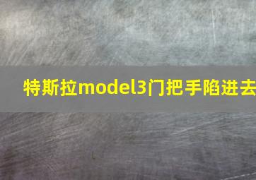 特斯拉model3门把手陷进去