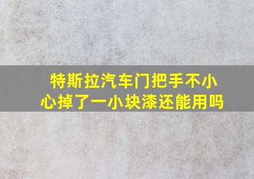 特斯拉汽车门把手不小心掉了一小块漆还能用吗