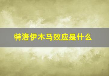 特洛伊木马效应是什么