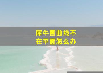 犀牛画曲线不在平面怎么办