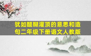 犹如醍醐灌顶的意思和造句二年级下册语文人教版