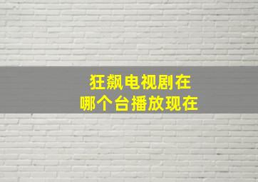 狂飙电视剧在哪个台播放现在