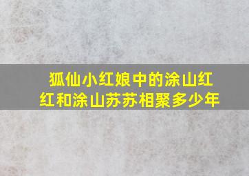 狐仙小红娘中的涂山红红和涂山苏苏相聚多少年