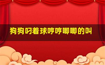 狗狗叼着球哼哼唧唧的叫