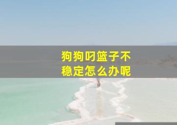 狗狗叼篮子不稳定怎么办呢