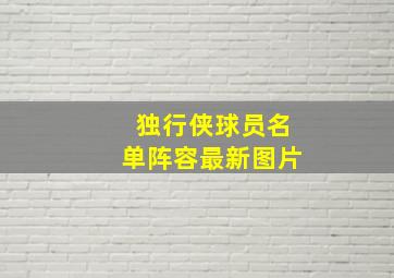 独行侠球员名单阵容最新图片