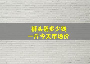 狮头鹅多少钱一斤今天市场价