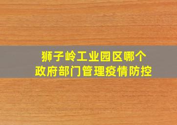 狮子岭工业园区哪个政府部门管理疫情防控