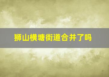 狮山横塘街道合并了吗