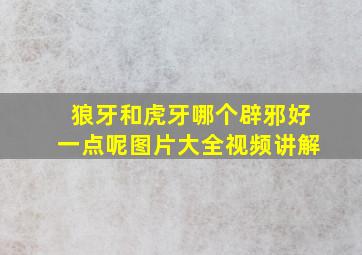 狼牙和虎牙哪个辟邪好一点呢图片大全视频讲解