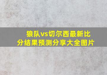 狼队vs切尔西最新比分结果预测分享大全图片