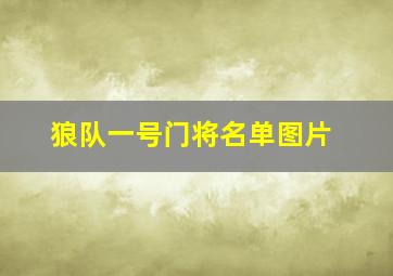 狼队一号门将名单图片