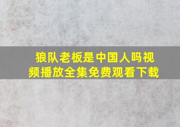 狼队老板是中国人吗视频播放全集免费观看下载