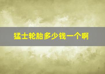 猛士轮胎多少钱一个啊