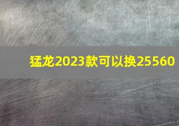 猛龙2023款可以换25560